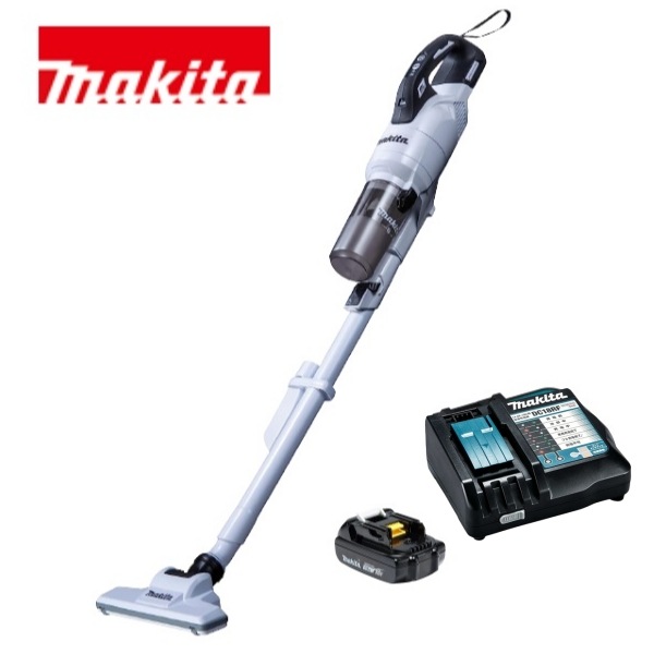 当店だけ！バッテリー充電器も1年保証! マキタ コードレス掃除機 18V サイクロン一体式 白 CL286FDZW + 軽量バッテリー BL1815N + 急速充電器DC18RF 充電式 クリーナ