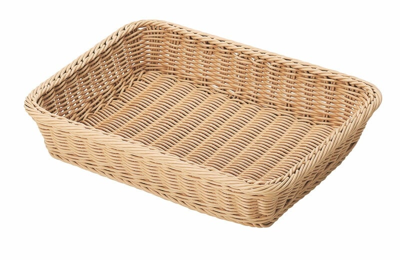 （まとめ買い）トーダイ PPラタン 角型フードバスケット 10枚取 S アイボリーVB-901-IV [x3]