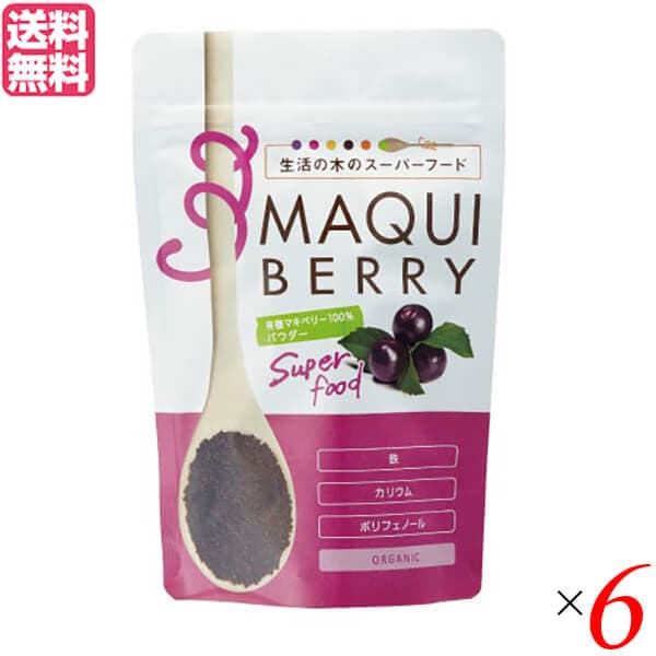マキベリー マキベリーパウダー スムージー 生活の木 有機マキベリー100%パウダー 100g 6袋