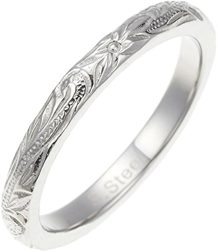 指輪 ピンキー サージカルステンレス 低金属アレルギー ハワイアンジュエリー リング レディース15号