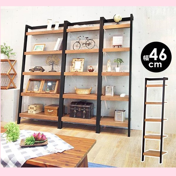 【北欧】幅46 木製 マホガニー オープンラック 壁面収納 CONBI 2色展開 組み合わせても楽しめる おしゃれ ラダー 壁面 北欧 ラック スリム ホワイト ブラック 白 薄型 おしゃれ 壁面収納 8,806円