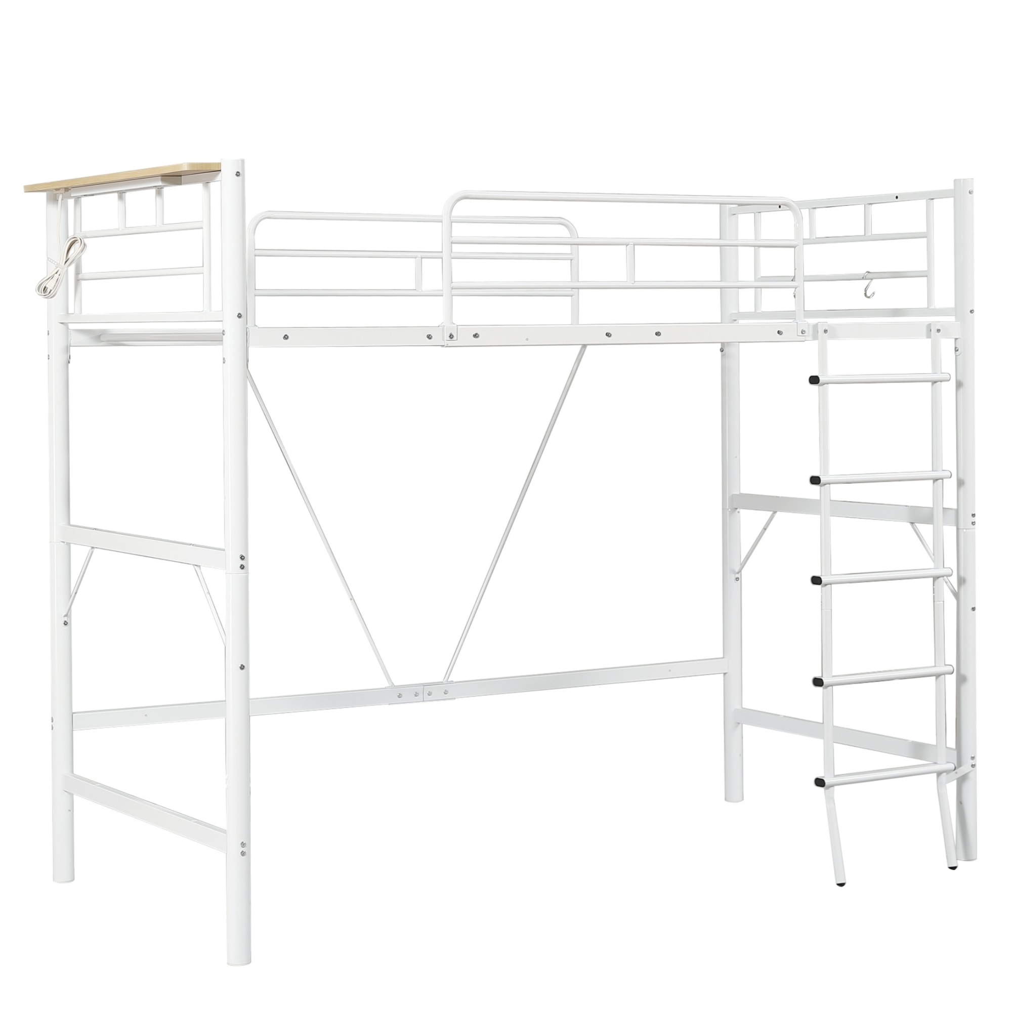 168ロフトベッド パイプベッド シングル コンセント付き 宮 ロフト ベッド 北欧風 高さ170cm ロフト ベッド 大人用 二段ベッド 子供部屋 子供ベッド 送料無料 スチール 耐震 ベッド シン