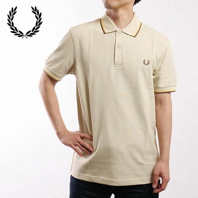 ポロシャツ ツイン ティップド フレッドペリーシャツ [M3600-Y56] メンズ トップス 半袖 コットンピケ OATM/CHMPG/STONE 正規取扱店