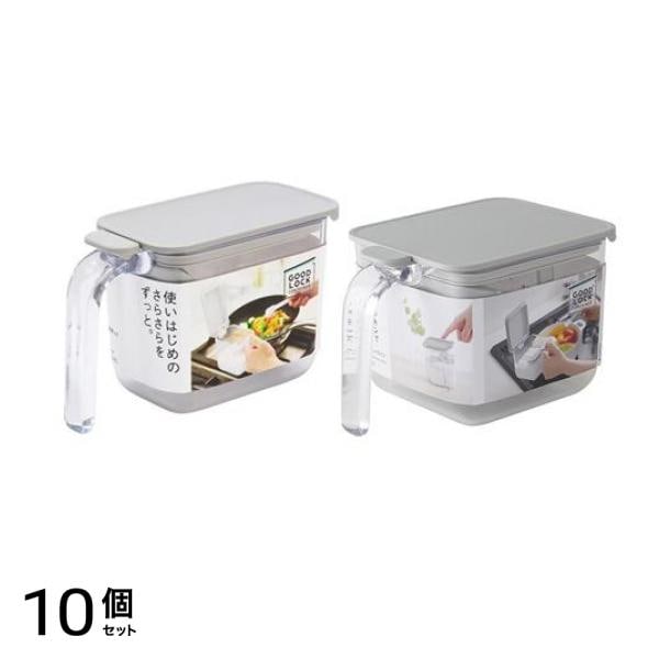 マーナ 調味料ポット グレー (K-736GY) 370mL &ワイド (K-775GY) 600mL 10個セット