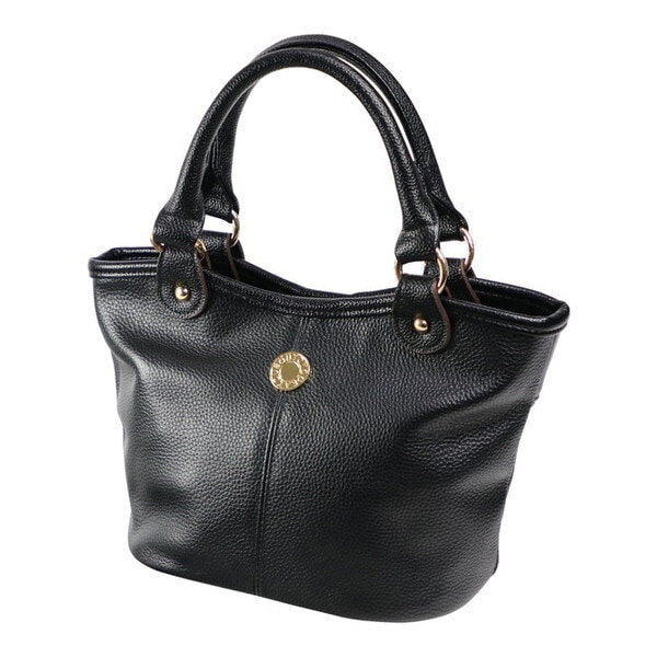 小田清 豊岡工房 牛革バケツ型手提げ ブラック 425901