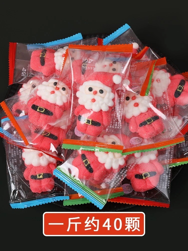 クリスマスキャンディギフトボックスサンタクロースヘッドツリー雪だるまマシュマロデコレーションソフトキャンディ幼稚園の小さなギフトスナック お菓子 大人 子供 誕生日プレゼント