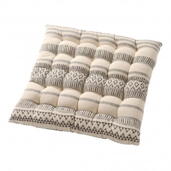 （2枚組）インド綿シートクッション テラ 約40x40cm BK 270051981