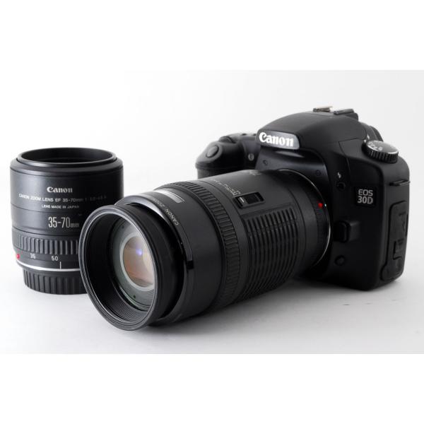 【中古】キヤノン Canon EOS 30D ダブルズームセット 美品 ストラップ付き