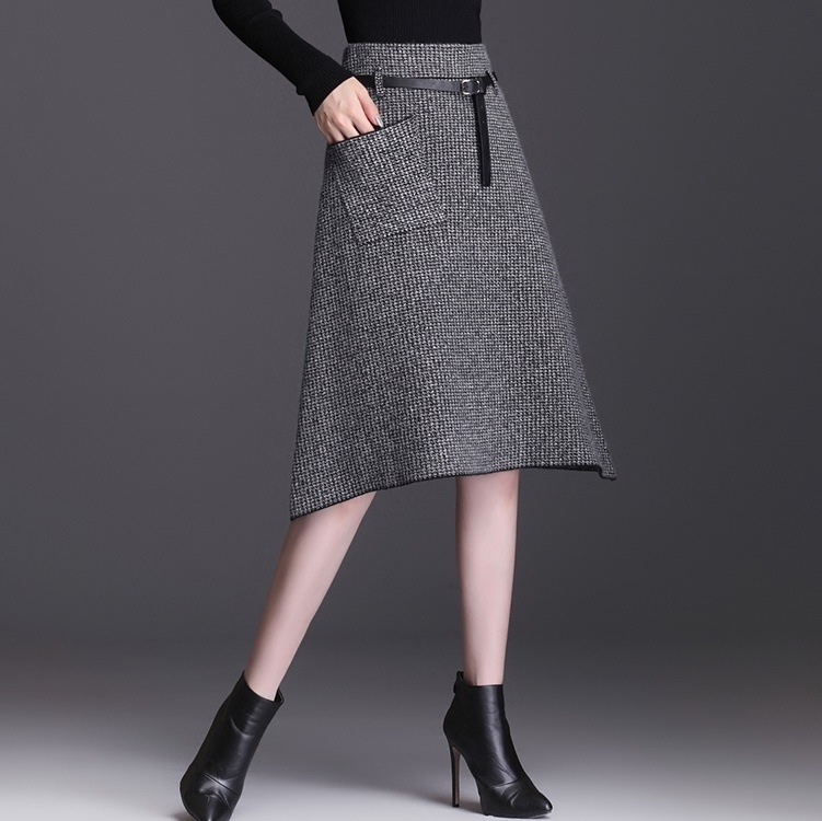 スカート ボトムス フレアスカート 膝丈 ひざ丈 フレア セミフレア Aライン ベルト ウエストマーク ハイウエスト ウール かわいい 大人可愛い きれいめ 大人 上品 おしゃれ お洒落 かっこいい