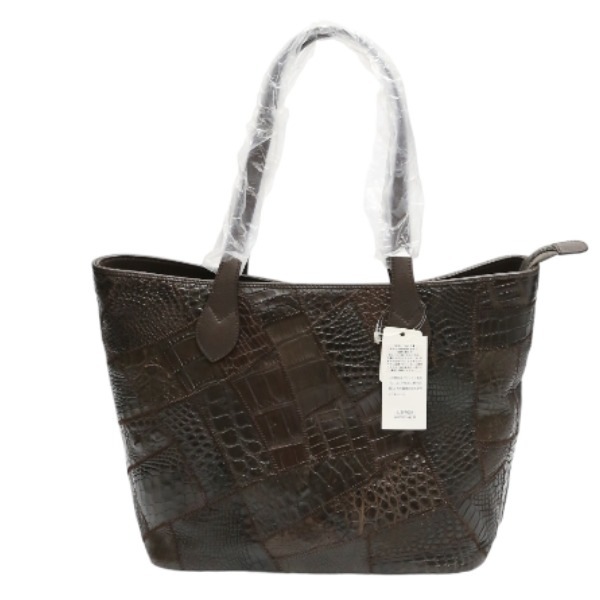 クロコダイルLB-7001 パッチワーク 天ファスナー ブラウン ショルダーバッグ ニコチン 31,070円
