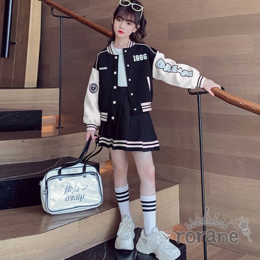 ロラネ 女児 放送ダンス チアリーディング ジュニア プリーツスカート