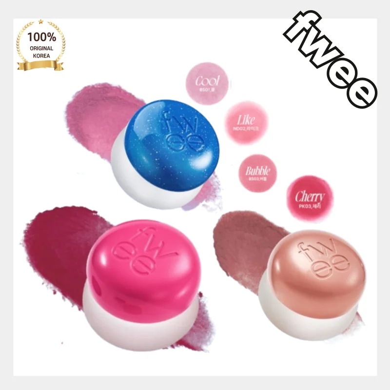 [メガ割 1+1] fw*e* フー 퓌 リップアンド치크 ブラーリー プリンポット 5g 2個セット お得なセット Cool just me moment 選べる2色 スフレ質感 ブルベ夏 ブルベ冬