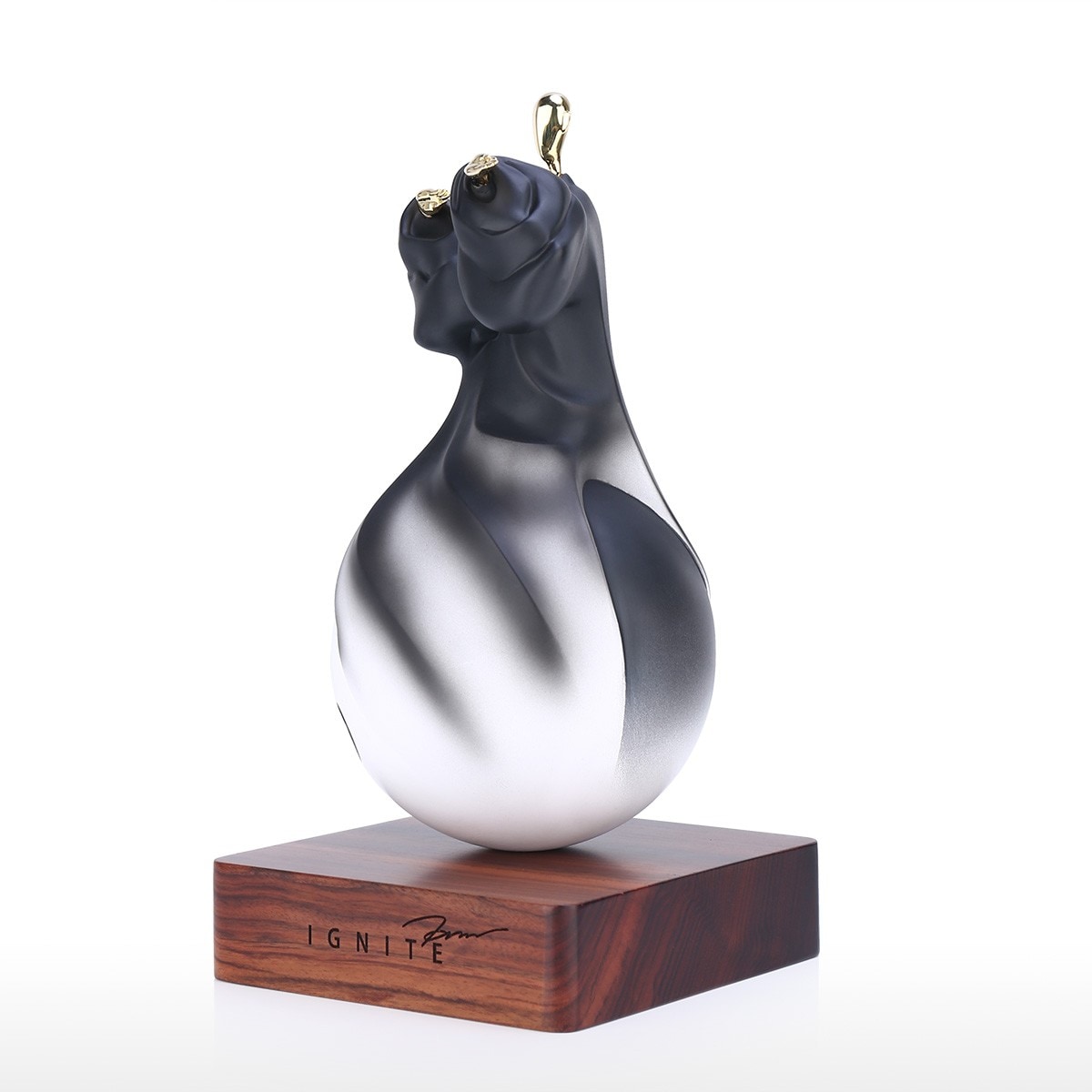 Tooarts太極拳タンブラーroly Poly Abstract Resin And Bronze Sculpture Traditional Culture Home Office Decor