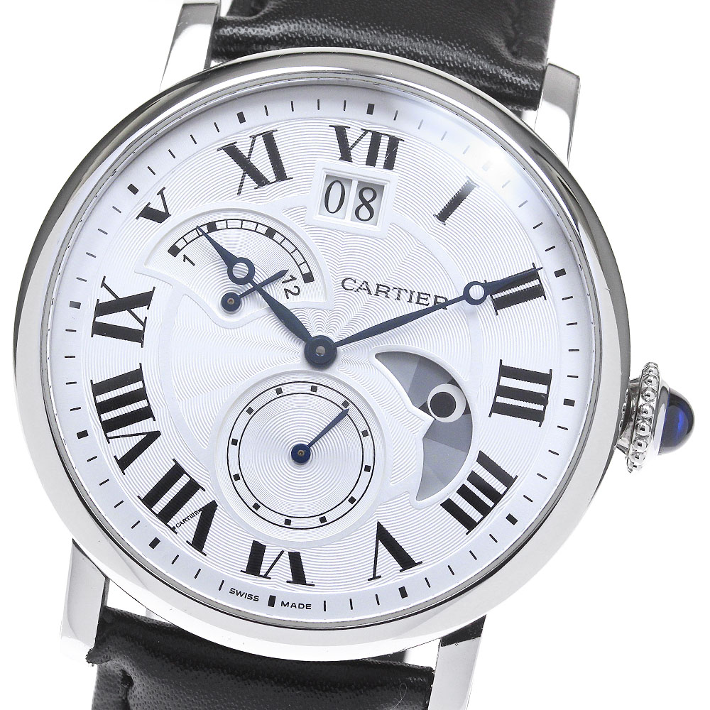 カルティエ CARTIER W1556368 ロトンド ドゥ カルティエ グランドデイト レトログラード 自動巻き メンズ _816733【中古】