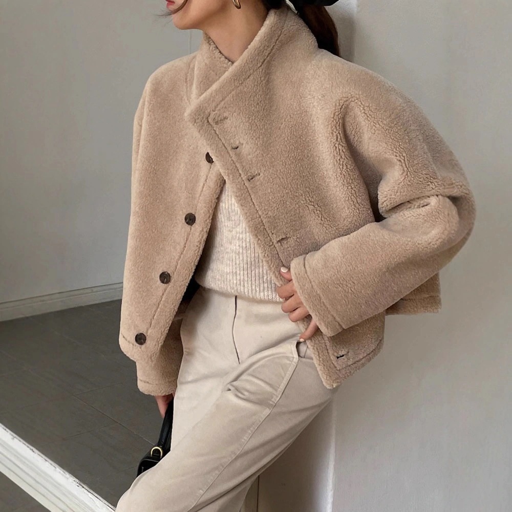 最低価格挑戦【3日出荷】両面着用可能裏起毛加厚 ゆるデザインモーターサイクルジャケット フェイクファー