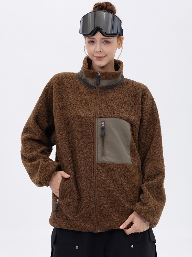 スノボウェア 5色 2025 2026 ジャケット アウター 保温 ブラウン 緑 青 ベージュ おしゃれ 韓国風 スノーボードウェア スノーウェア スキーウェア メンズ レディース ユニセックス