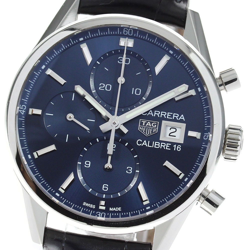 タグホイヤー TAG HEUER CBK2112 カレラ キャリバー16 クロノグラフ 自動巻き メンズ 内箱保証書付き_818445【中古】