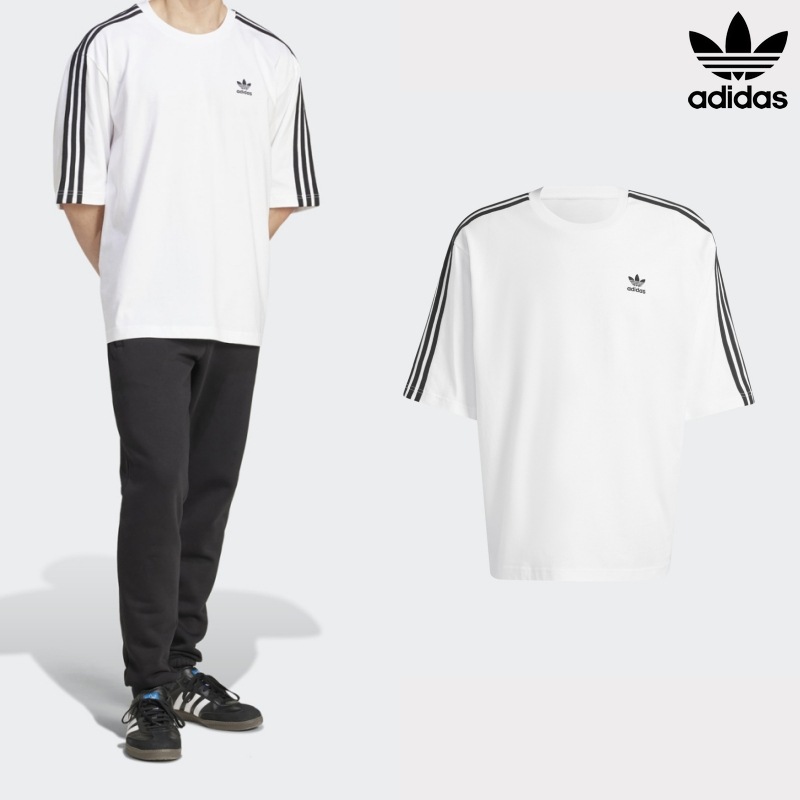 [ADIDAS] アディダス アディカラー オーバーサイズTシャツ ホワイト / Oversize tee WHITE