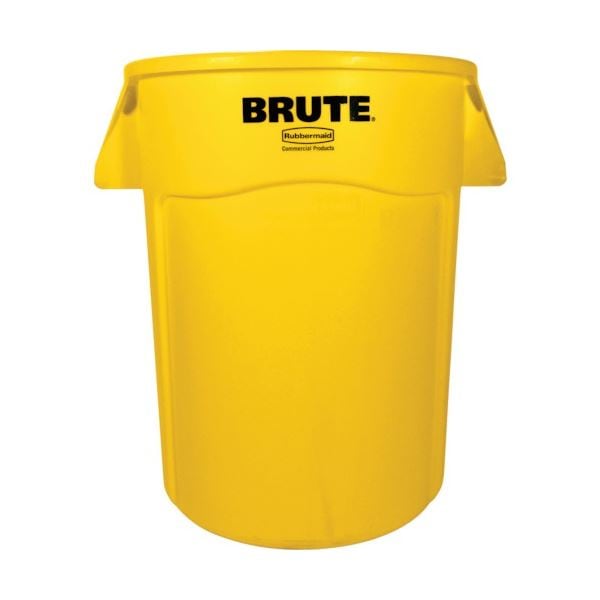 ラバーメイド ラウンドブルートコンテナ スリット付 166.5L イエロー 1個 フタ別売