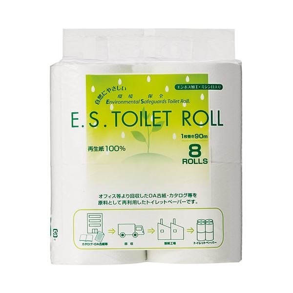 太洋紙業 ESトイレットロール90m巻 8R12パックその他