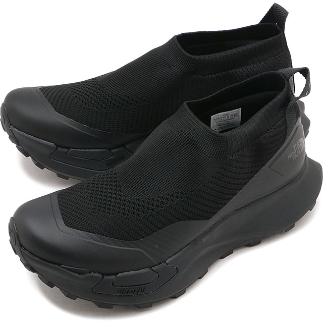 スニーカー メンズ ベクティブサプル [NF52643-KK] 厚底 ニットアッパー スリッポン タウンユース アウトドア 黒 TNFブラック/TNFブラック 正規取扱店