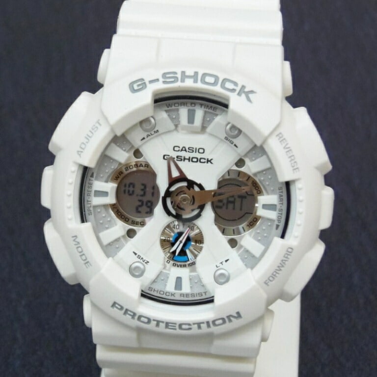 ｶｼｵ ﾒﾝｽﾞｳｫｯﾁ 腕時計 G-SHOCK GA-120A-7AJF 白 【中古】(53943) 9,438円