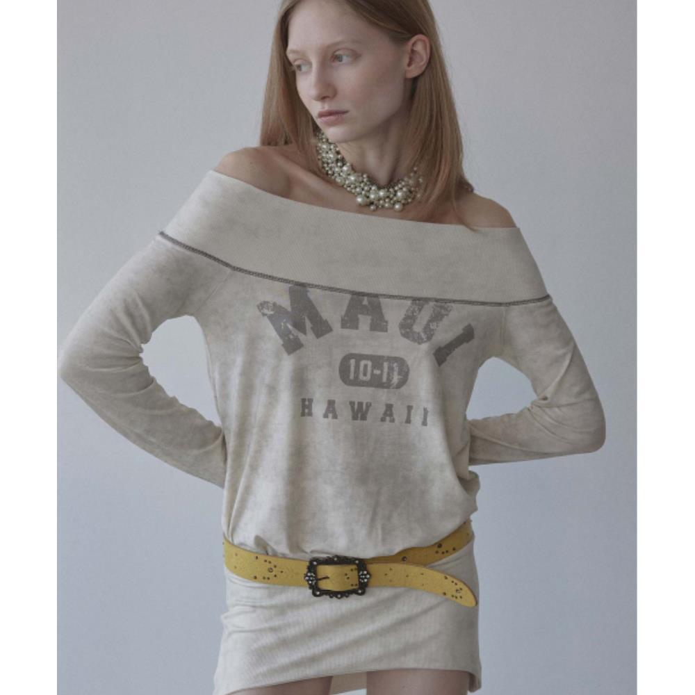 スカルプター Maui OffShoulder Dress Washed Raw SC25S301WH