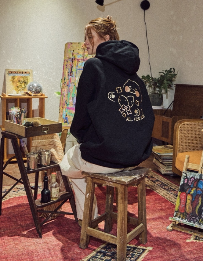 [CPGN X カカオフレンズ] チュンシクポップ Black UNISEX