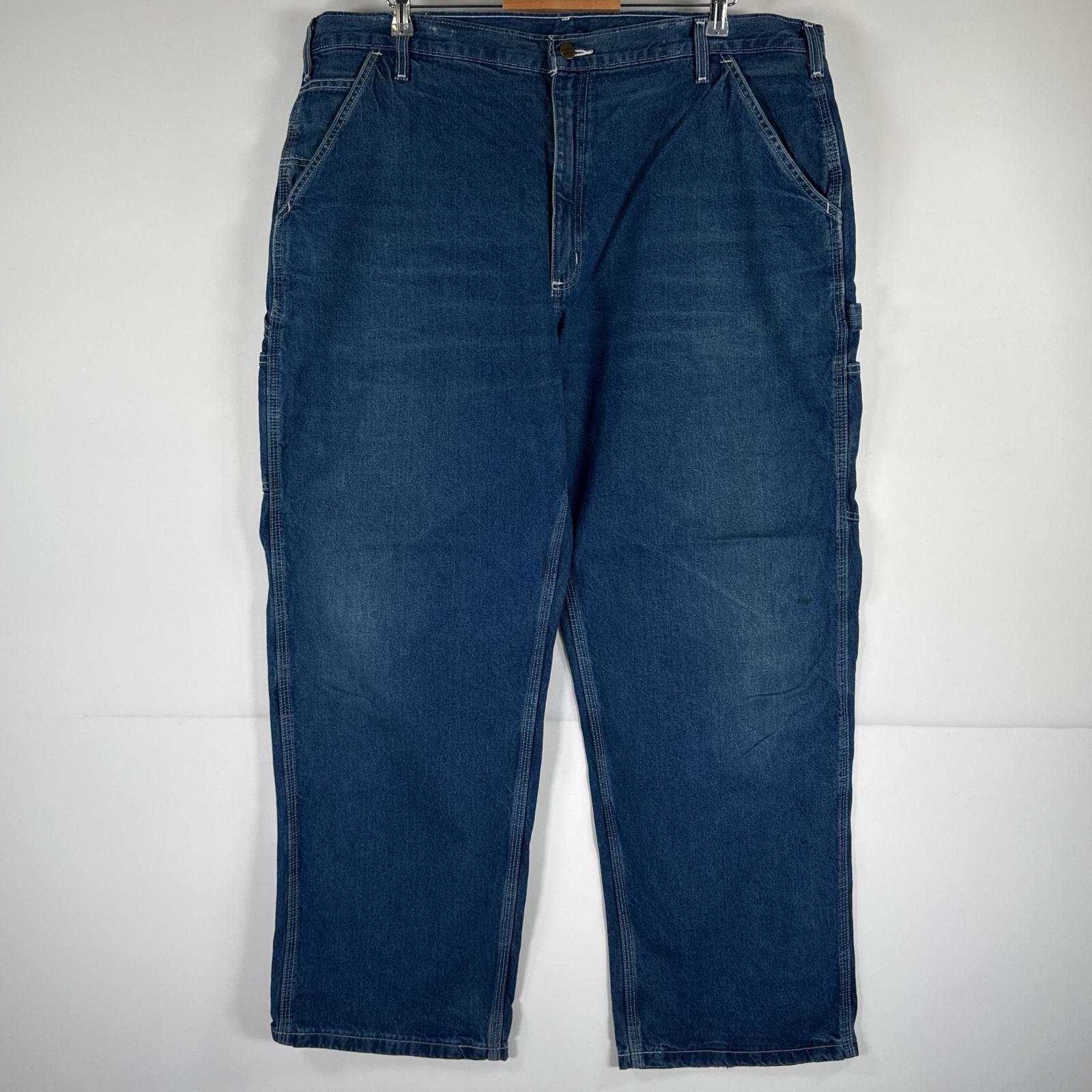 古着 デニムパンツ ペインターパンツ 作業着 大きいサイズ ジーパン ワーク ビッグサイズ w42 L30 ブルー メンズ