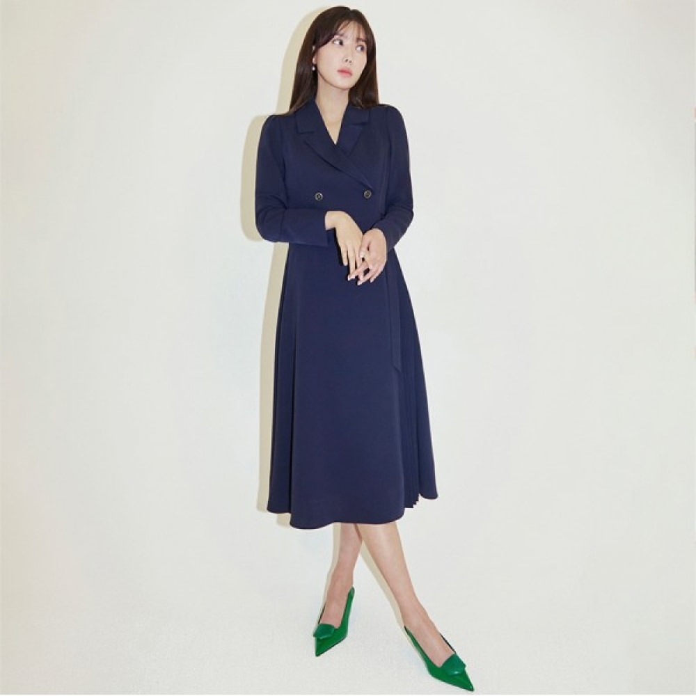 (ベスティヴェリ)プリーツディテールテーラードラップドレス(BGOAC2506)