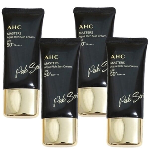 AHC マスターズ アクアリッチ 日焼け止め 30ml x 4個 ウォータープルーフ 水遊び日焼け止め 肌にやさしい日焼け止め改善