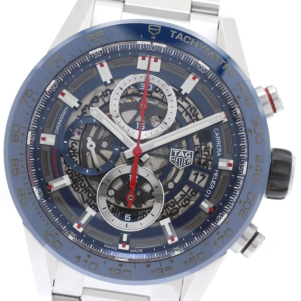 タグホイヤー TAG HEUER CAR201T-0 カレラ キャリバーホイヤー01 デイト クロノグラフ 自動巻き メンズ 良品 保証書付き_872619【中古】