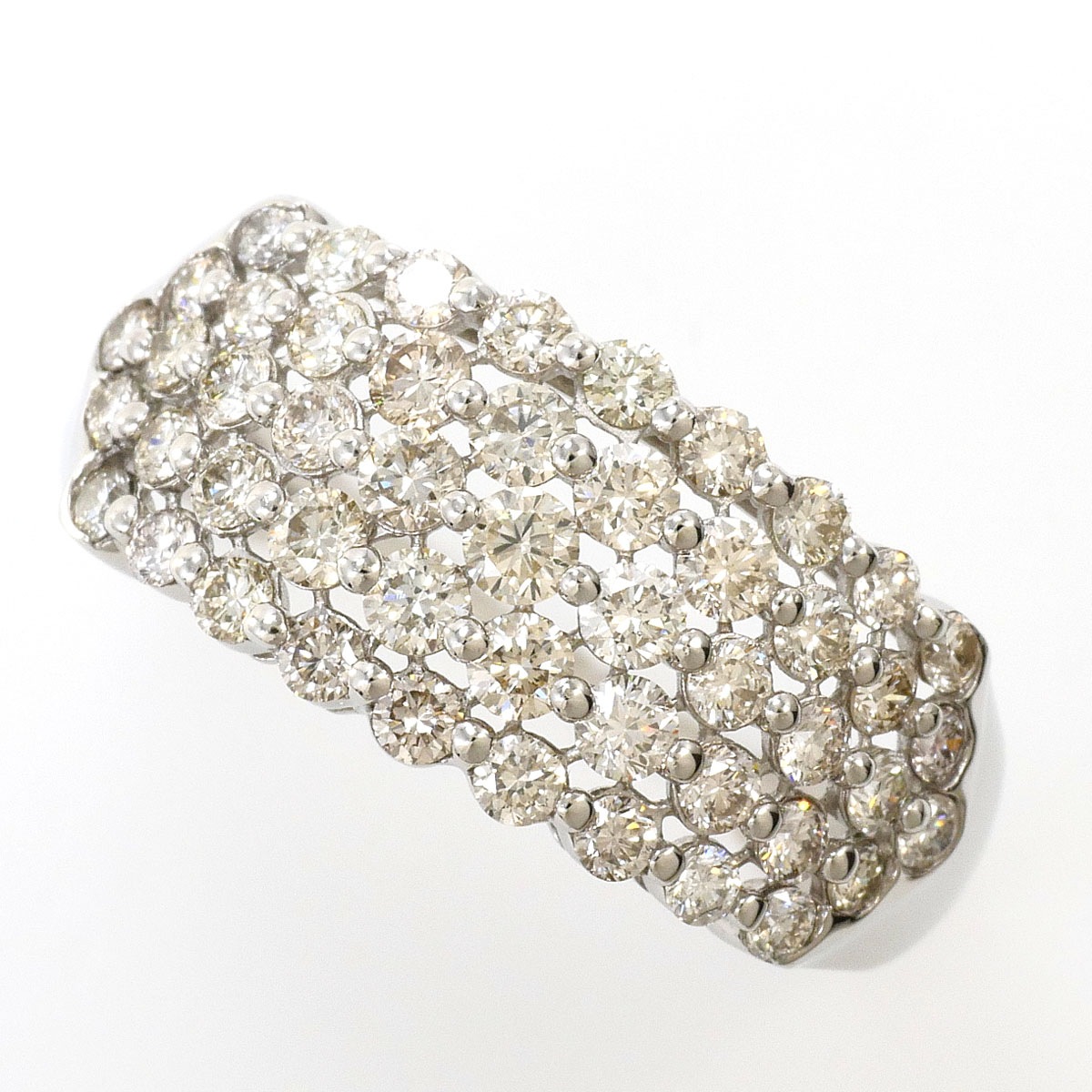 PT950 プラチナ リング・指輪 13.5号 ダイヤモンド 1.00ct 鑑別書 総重量約4.2g ジュエリー 中古