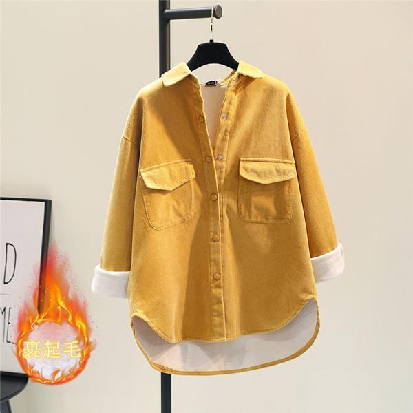 裏起毛シャツ シャツチュニック レディース トップス 裏ボア カットソー アウター ブラウス 秋冬シャツ 長袖 羽織り 無地 開襟