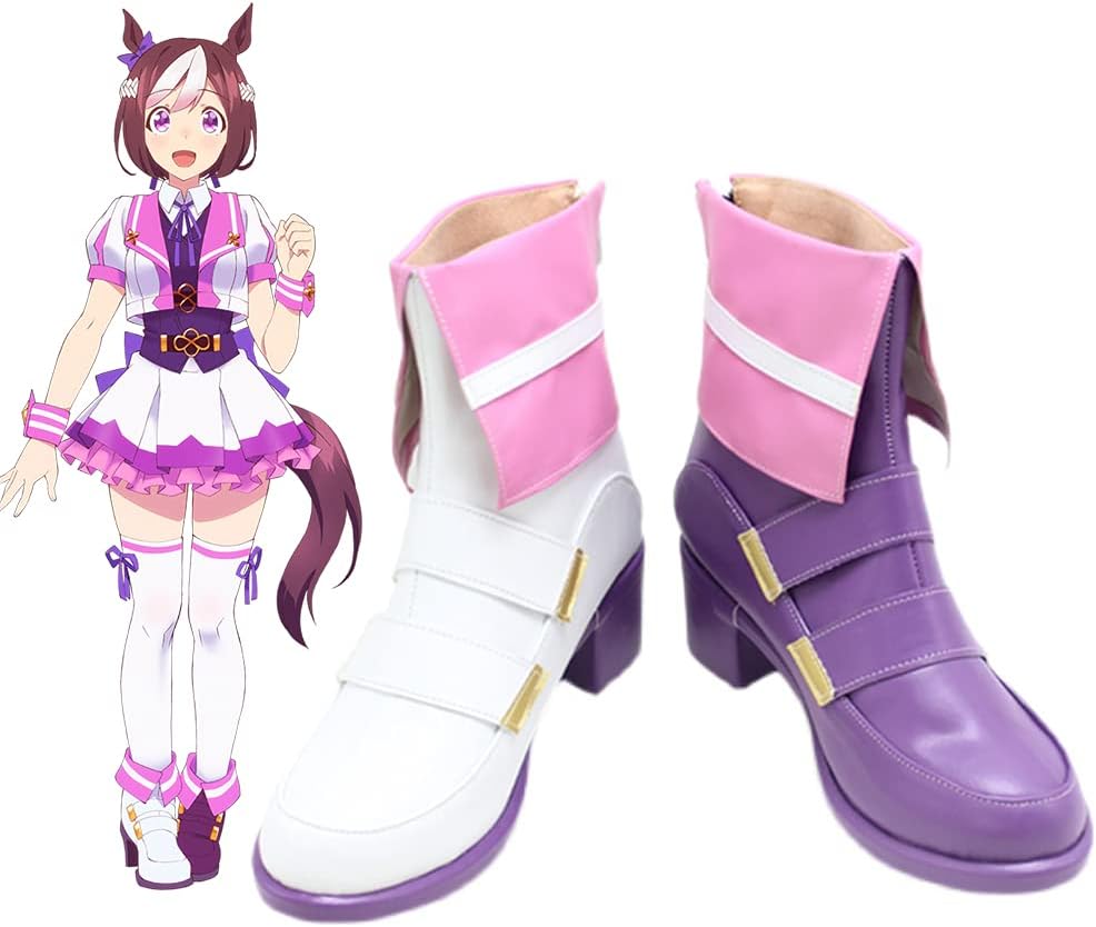 コスプレ靴 ウマ娘 プリティーダービー スペシャルウィーク 勝負服 ブーツ 下駄 シューズ 長靴 コスプレ クリスマス ハロウィン