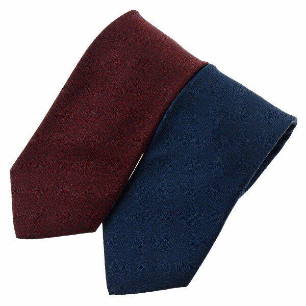 YJEFF3909_レッドグリーン ソリッド シルク ネクタイ