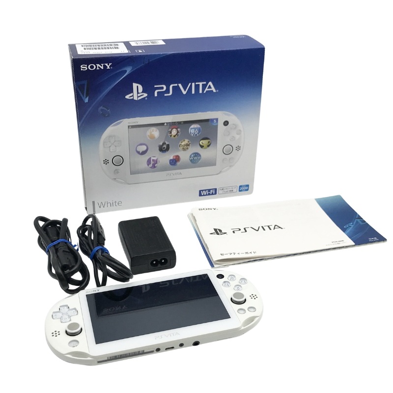 【中古 動作確認済】 PlayStation Vita Wi-Fiモデル ホワイト (PCH-2000ZA12)