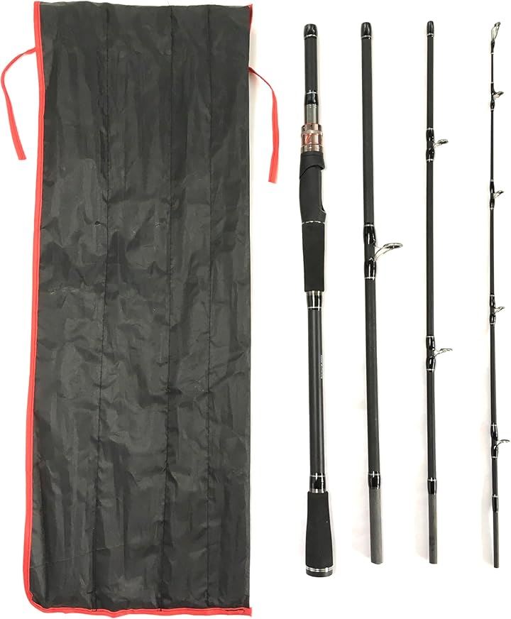 EVA 7フィート スピニングロッド 4ピース H スピニングパックロッド バス釣りロッド トラベルロッド シーバスロッド(EVA 7ftスピニングロッド4ピース(H), 7ft)