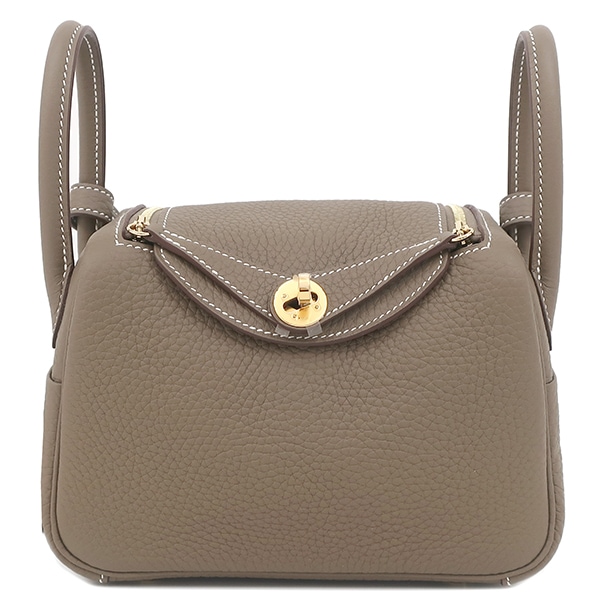 エルメス HERMES ショルダーバッグ リンディ ミニ 20 トリヨンクレマンス エトゥープ ゴールド金具 新品 未使用 グレージュ K刻印（2025年製） 【箱】【中古】