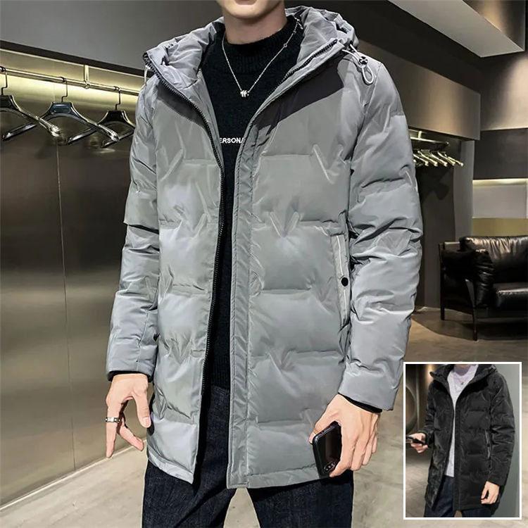 新作登場 ダウン80% 秋冬　ミドル丈ダウンコート メンズ ダウンコート フード付き ミドル丈 メンズ ダウンジャケット メンズコート アウター ダウン　防寒保温
