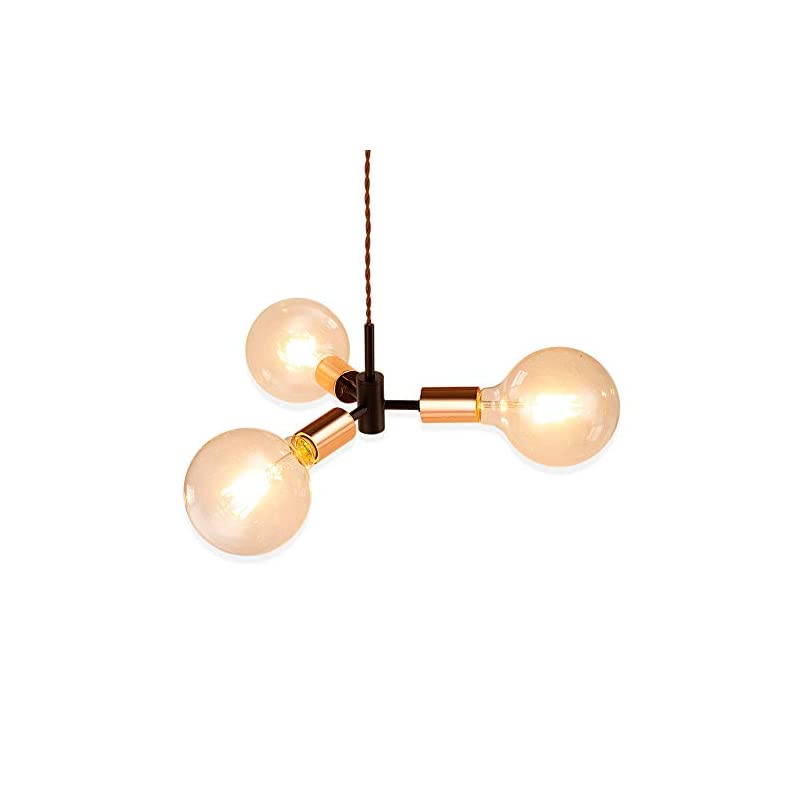 (セーディコ)Cerdeco 3灯式ペンダントライト 「黒金」から滲む凛々しさ ソケット レトロヴィ