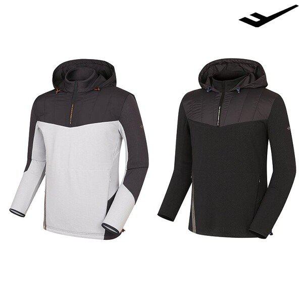 AK平沢店 男性 FW 長袖 ランニング ウーブン パッチ フーディー PW3MT22W91 2色