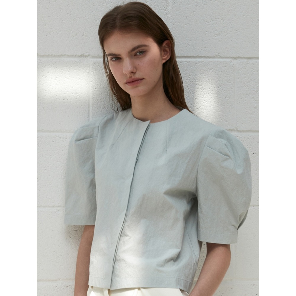 ouieリネン隠しパフブラウス4色OU391