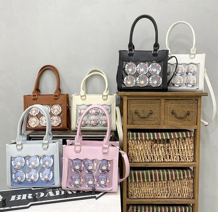 【1つ買うと1つ無料】選べる福袋 小さめ レース ハンドバッグ ショルダーバッグ 痛バッグ トートバッグ 痛バ ショルダー トート ミニ スカラップ 2WAY 痛バック 推し活バッグ レザー調 黒 白