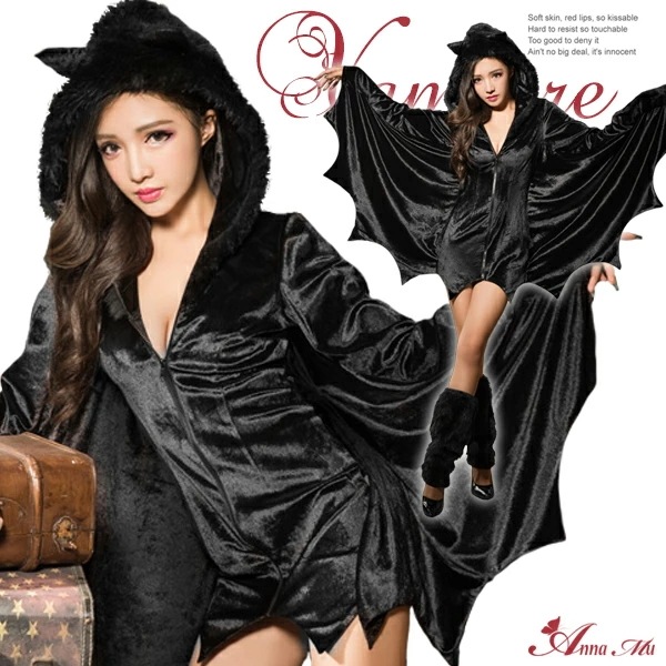 【即納】コスプレ こうもり 衣装 仮装 吸血鬼 ドラキュラ ヴァンパイア バンパイア コウモリ 魔女 悪魔 デビル ポンチョ ケープ マント 大きいサイズ セクシー コスチューム衣装 パーティー レデ