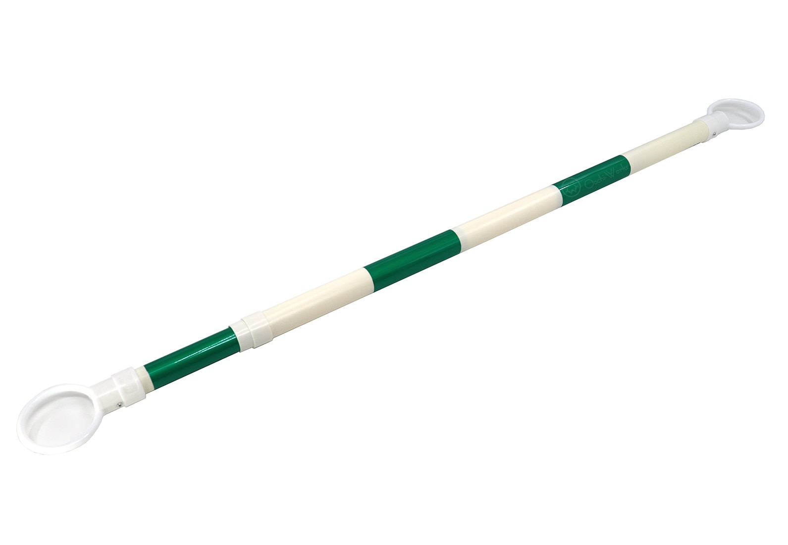 伸縮コーンバー 10本セット 緑/白 スライドバー カラーコーン用バー