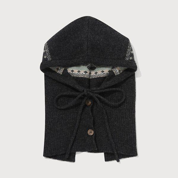 ウーマン クローバーハート ジャカード アンゴラ バラクラバ CO2504CA78DG