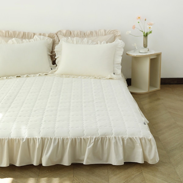 5cm大きめコートニーコットンフリルベッドパッド SS/Q/K