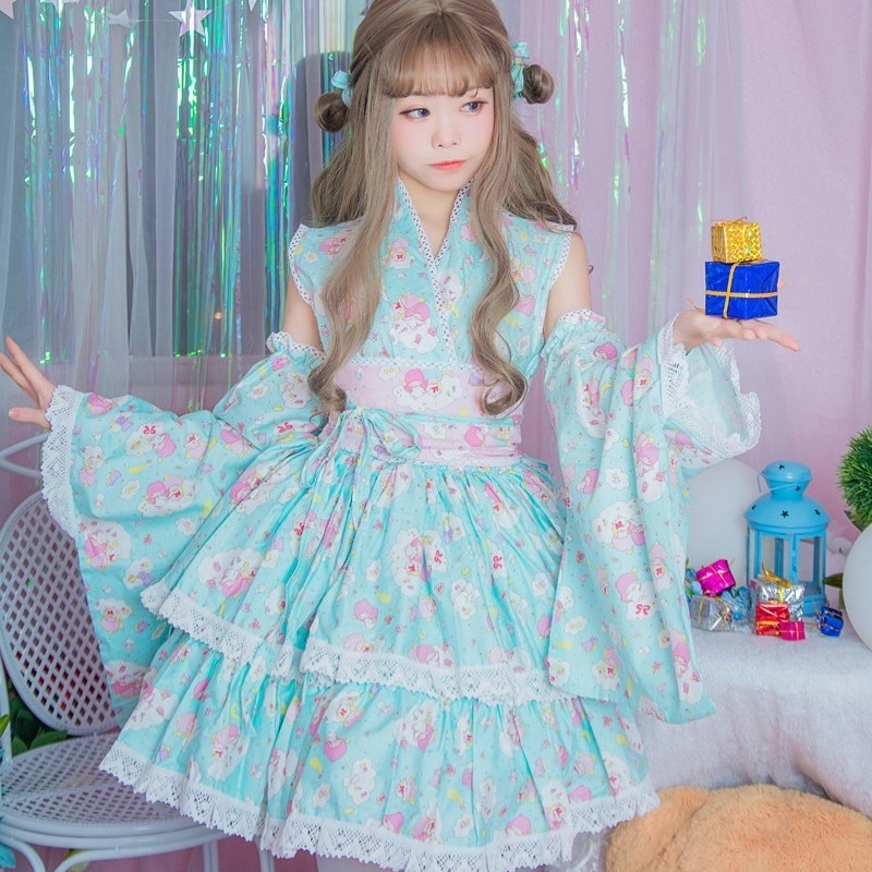 双子座ロリータ和風ハウスダンス衣装ロイタ婦人服