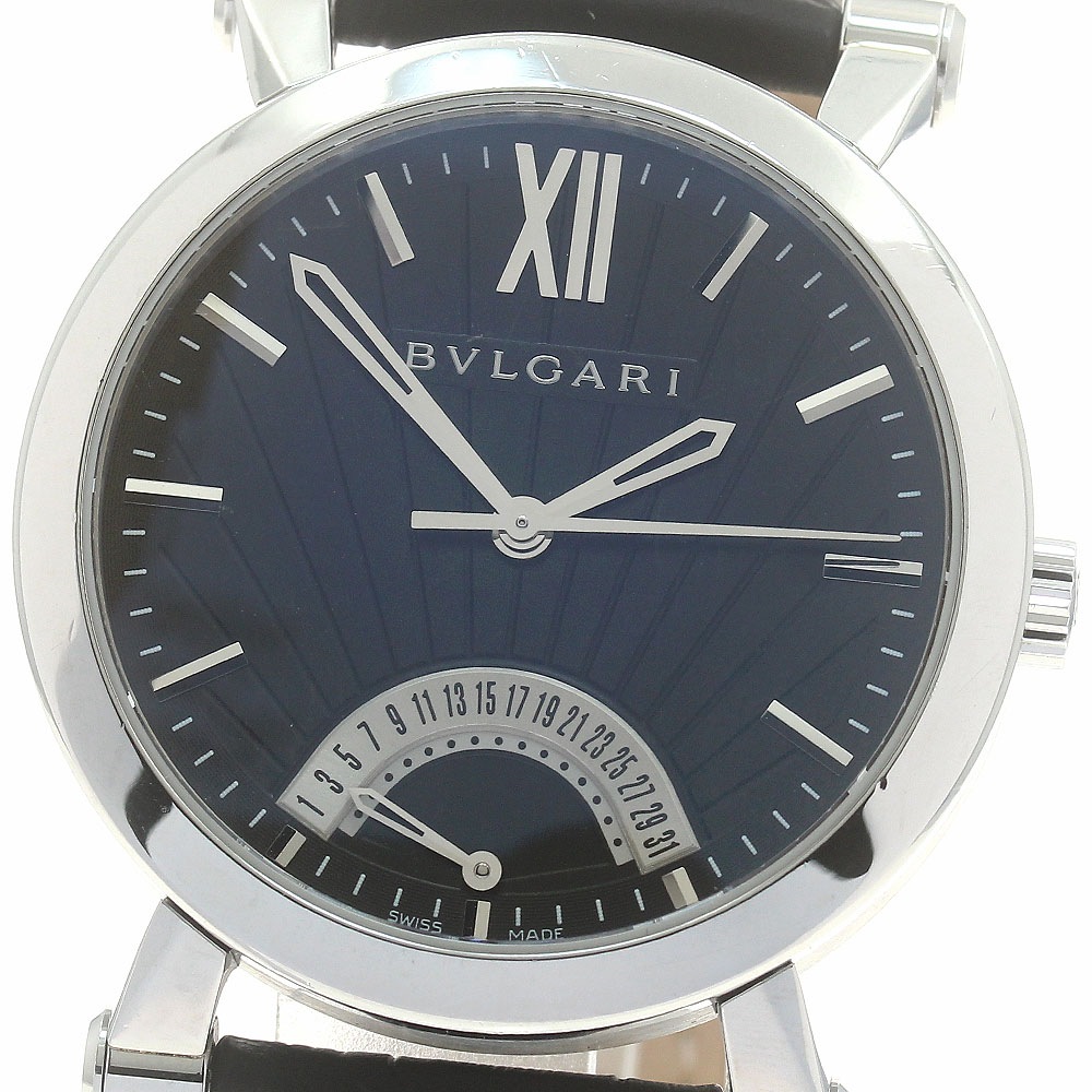 ブルガリ BVLGARI SB42SDR ソティリオ ブルガリ レトログラード 自動巻き メンズ _881021【中古】